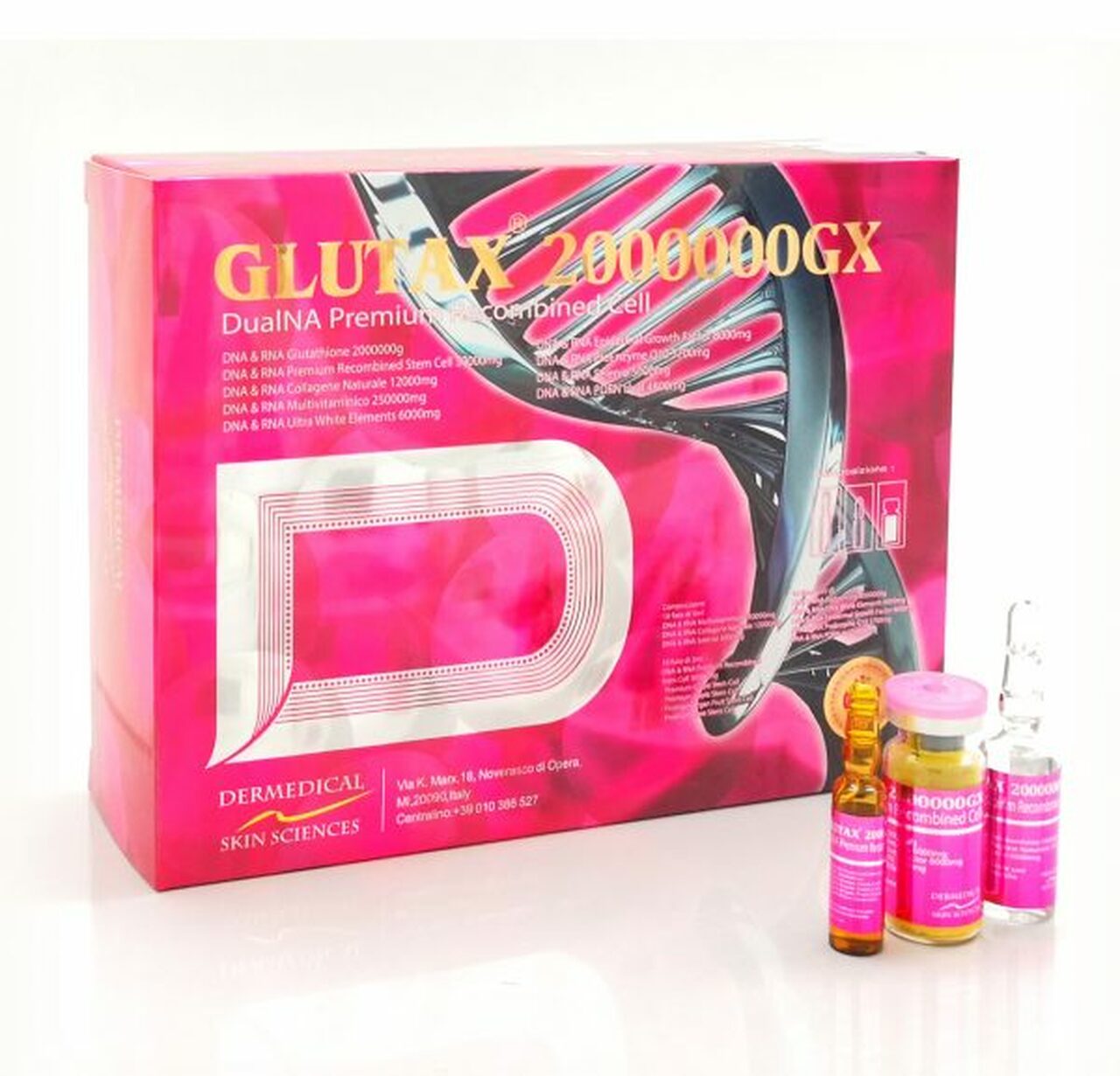 GLUTAX 2000000GX DualNA Premium ReCombined Cell – Skin Whitening Glutathione